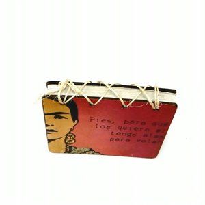 Mexican artisan notebook hand made Frida iconic de